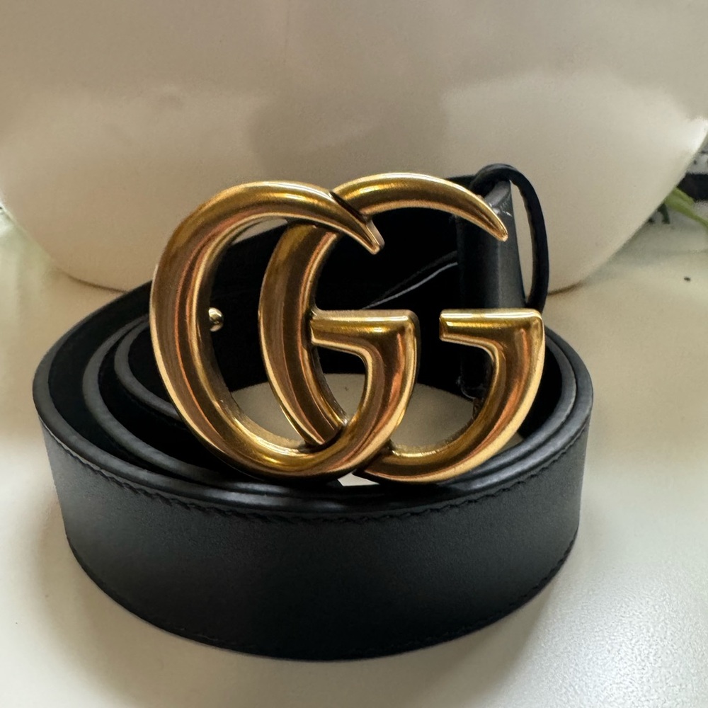 Gucci GG Marmont Thin Belt, Black